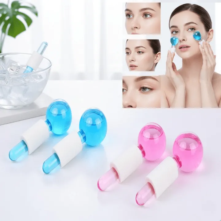 Rouleau à glace pour le visage, masseur Facial boule froide magique pour Massage