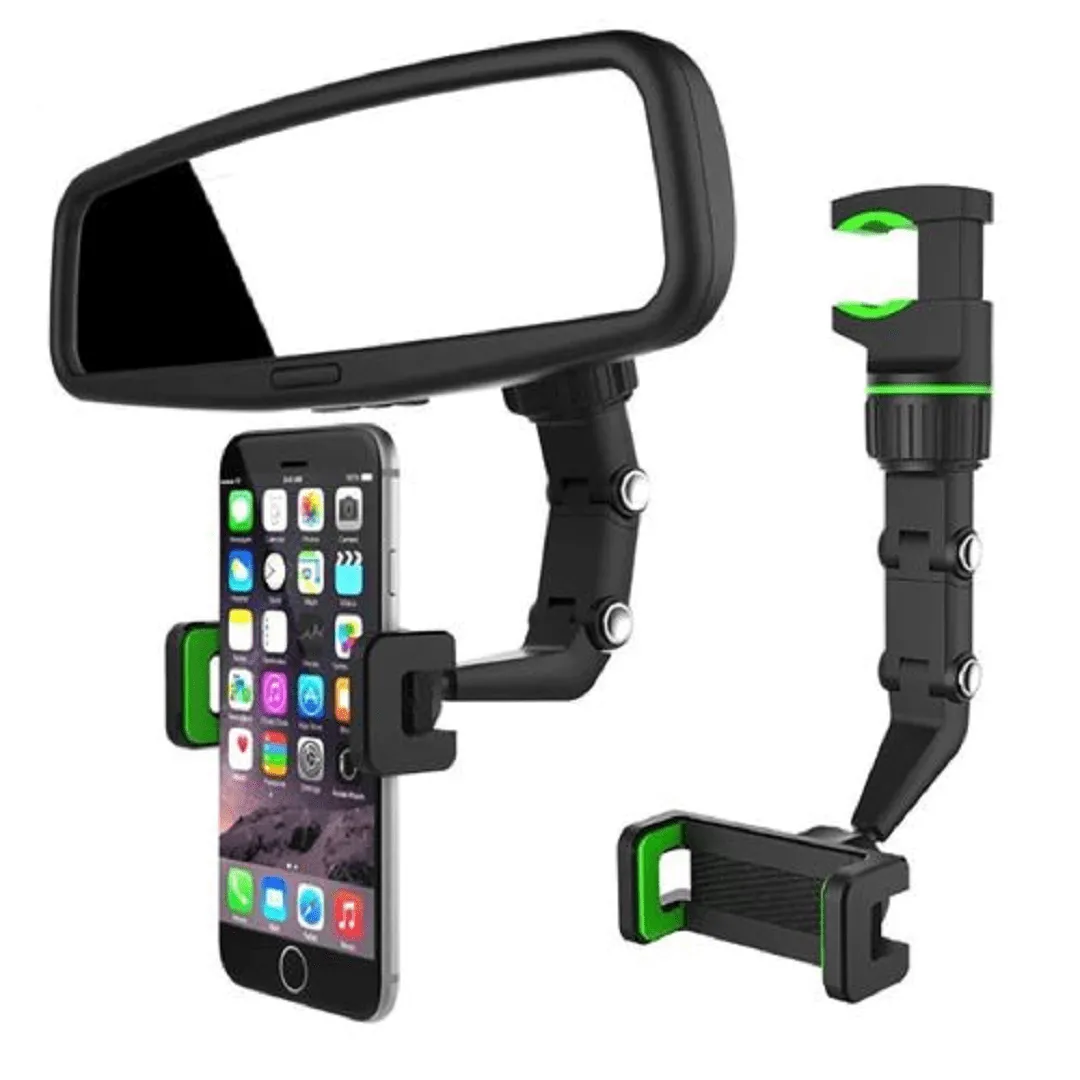 Support de téléphone pour voiture Support rotatif à 360 degrés Rétroviseur