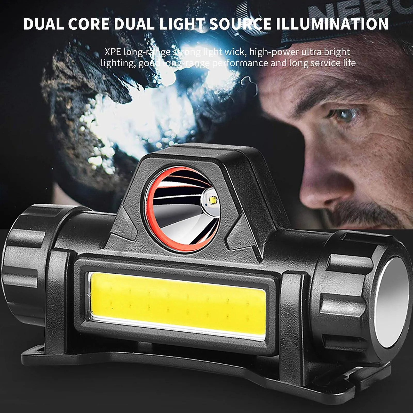 Éclairez l'obscurité Lampe Frontale Étanche à LED COB pour une Chasse Aventureuse