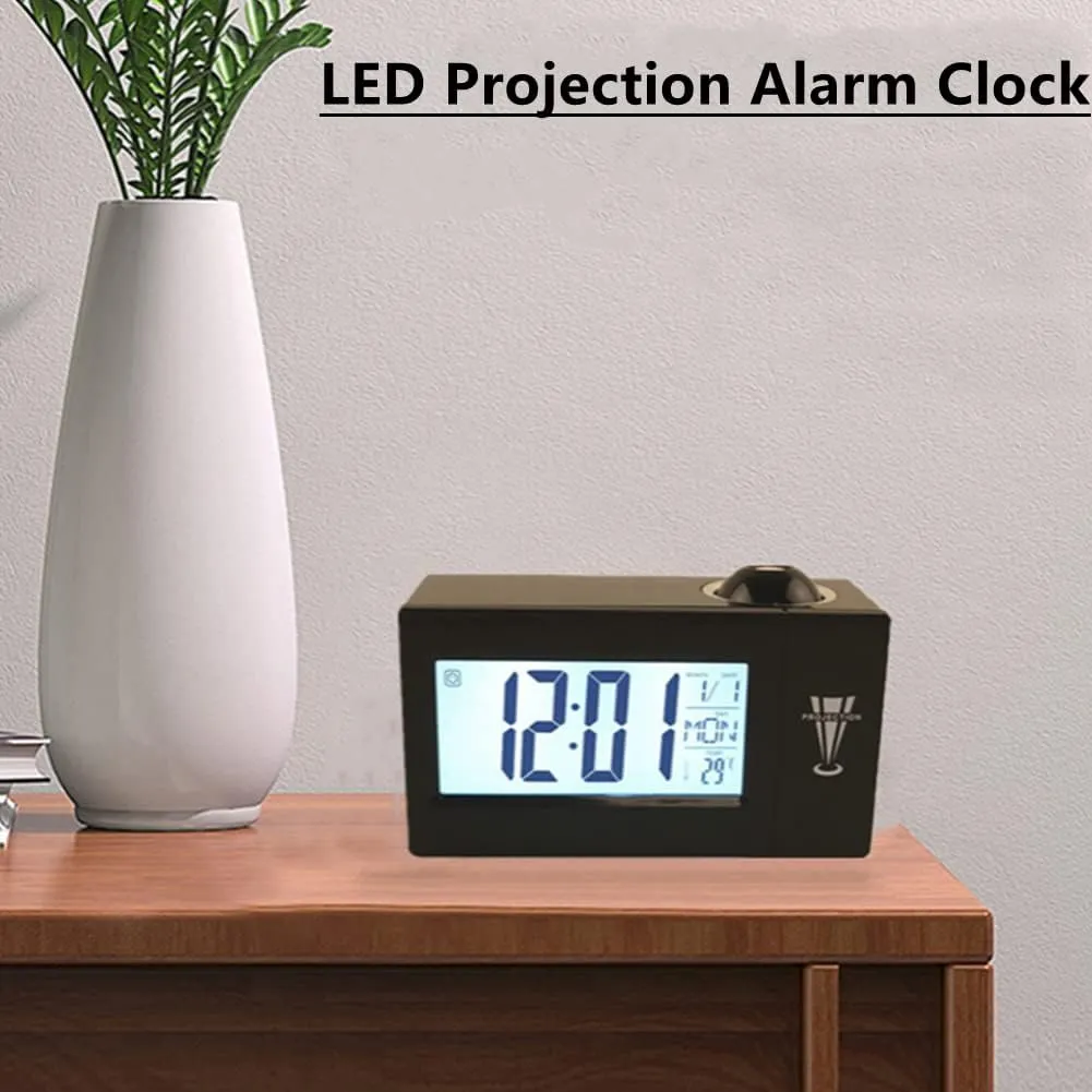 Réveillez vous avec style  Horloge de table LCD à projection numérique