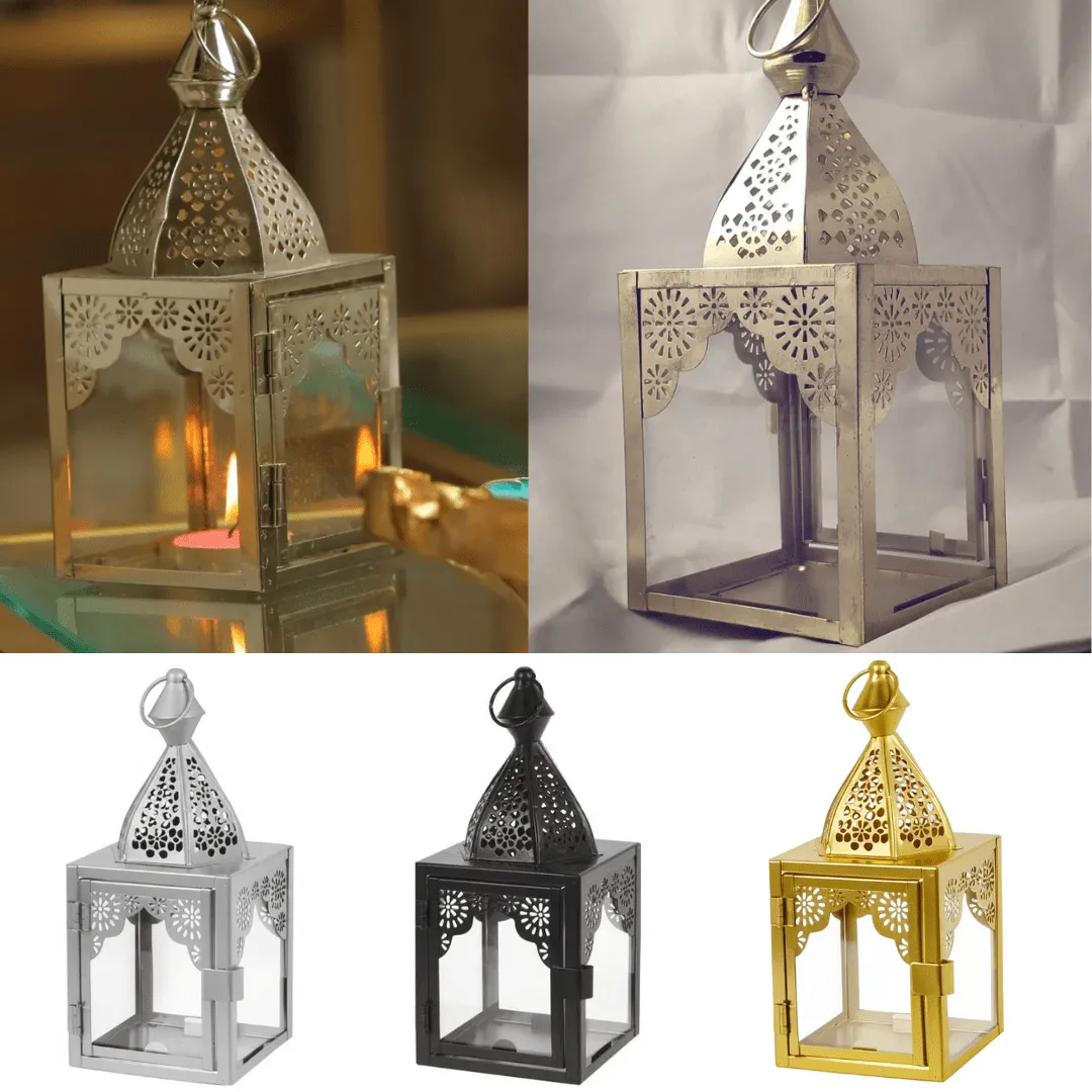 Bougeoir Style nordique, lanterne à vent, support pour lampe de bureau (colleur aléatoire)