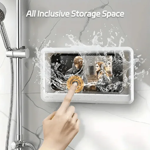 Étui étanche et Anti-buée pour téléphone portable, boîtier de salle de bain avec écran tactile