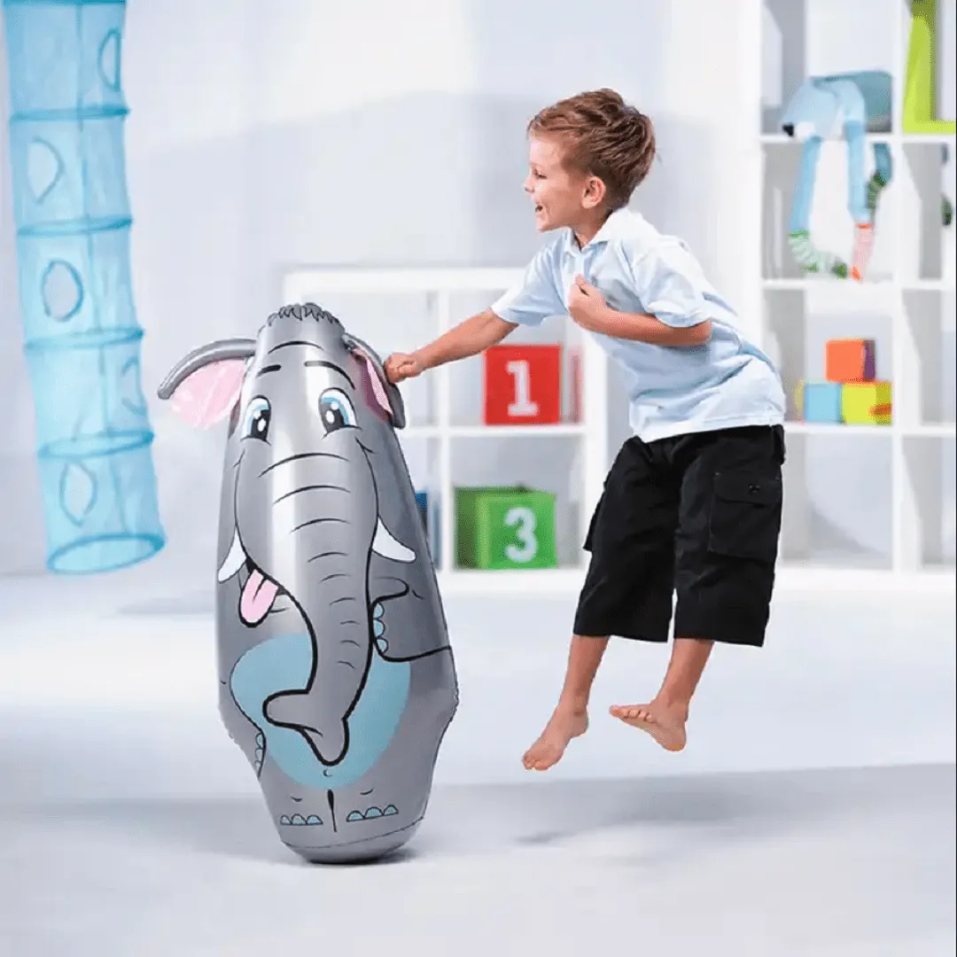 jeu sac de boxe gonflable pour enfants Éléphant