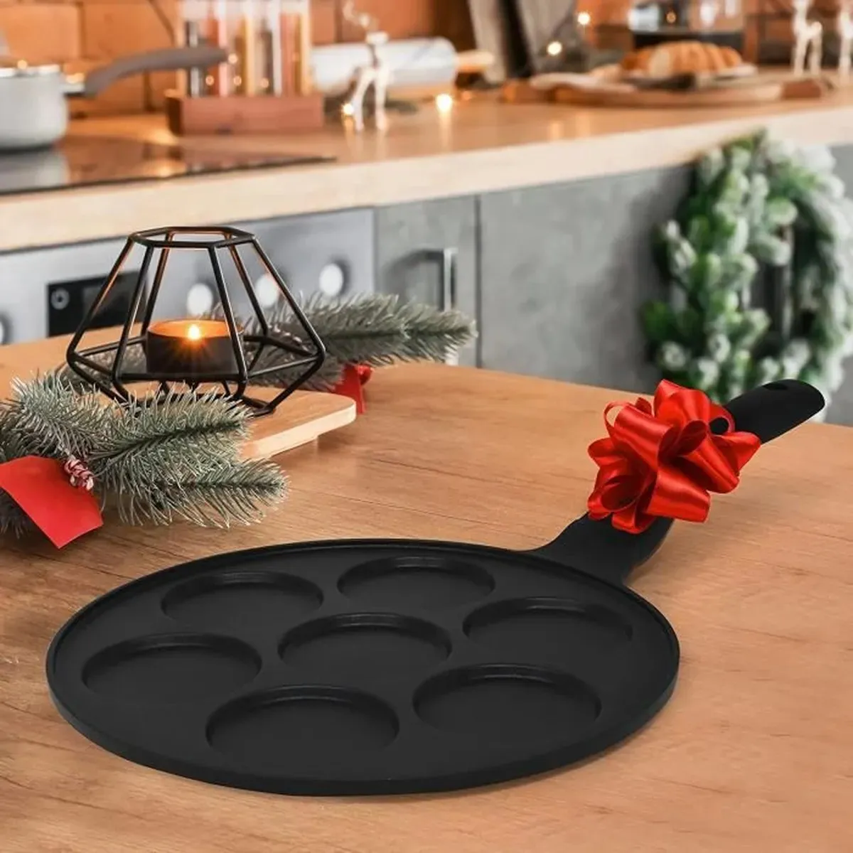 Cuisinez avec Facilité  Poêle à Crêpes Polyvalente 7 en 1