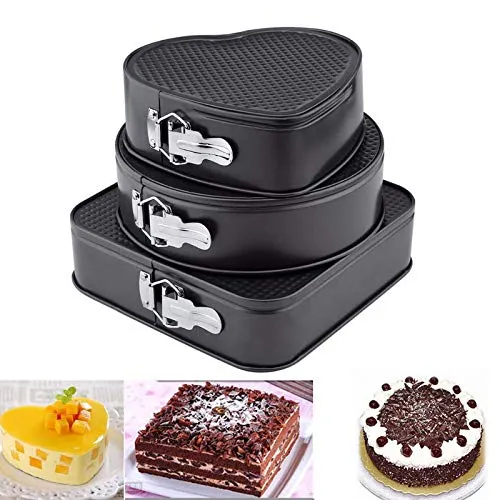 Set de 3 moule à cake Amovible Antiadhésif, Moule à cake