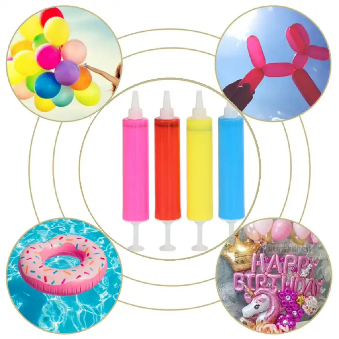 Mini Pompe à Ballon et Accessoires Gonflage Facile et Rapide (colleur aléatoire)