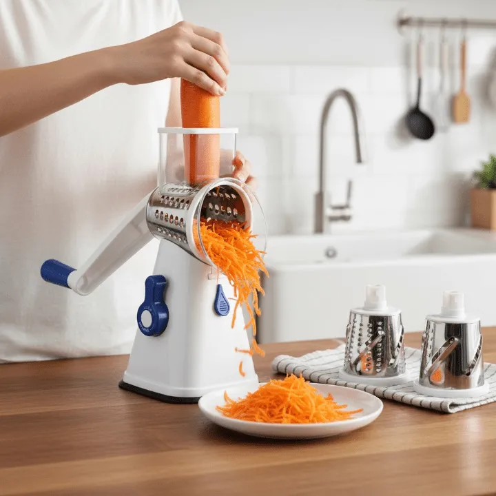 Râpe Rap’tout Trancheuse à fruits et légumes multifonctions avec lames Lamacom