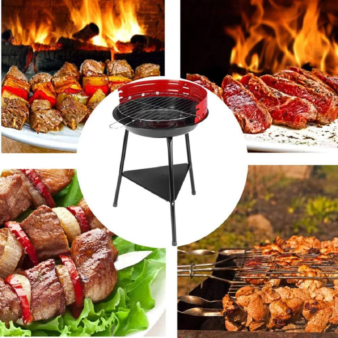 barbecue a charbon pour les pique-niques et le camping+100 brochettes