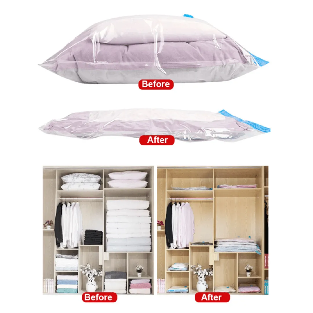 Gagnez de la place dans vos placards avec le Sac de Rangement sous Vide d'Air