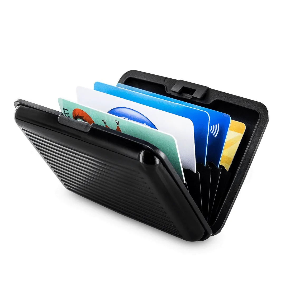 Poche pour cartes pratique et porte-monnaie en aluminium