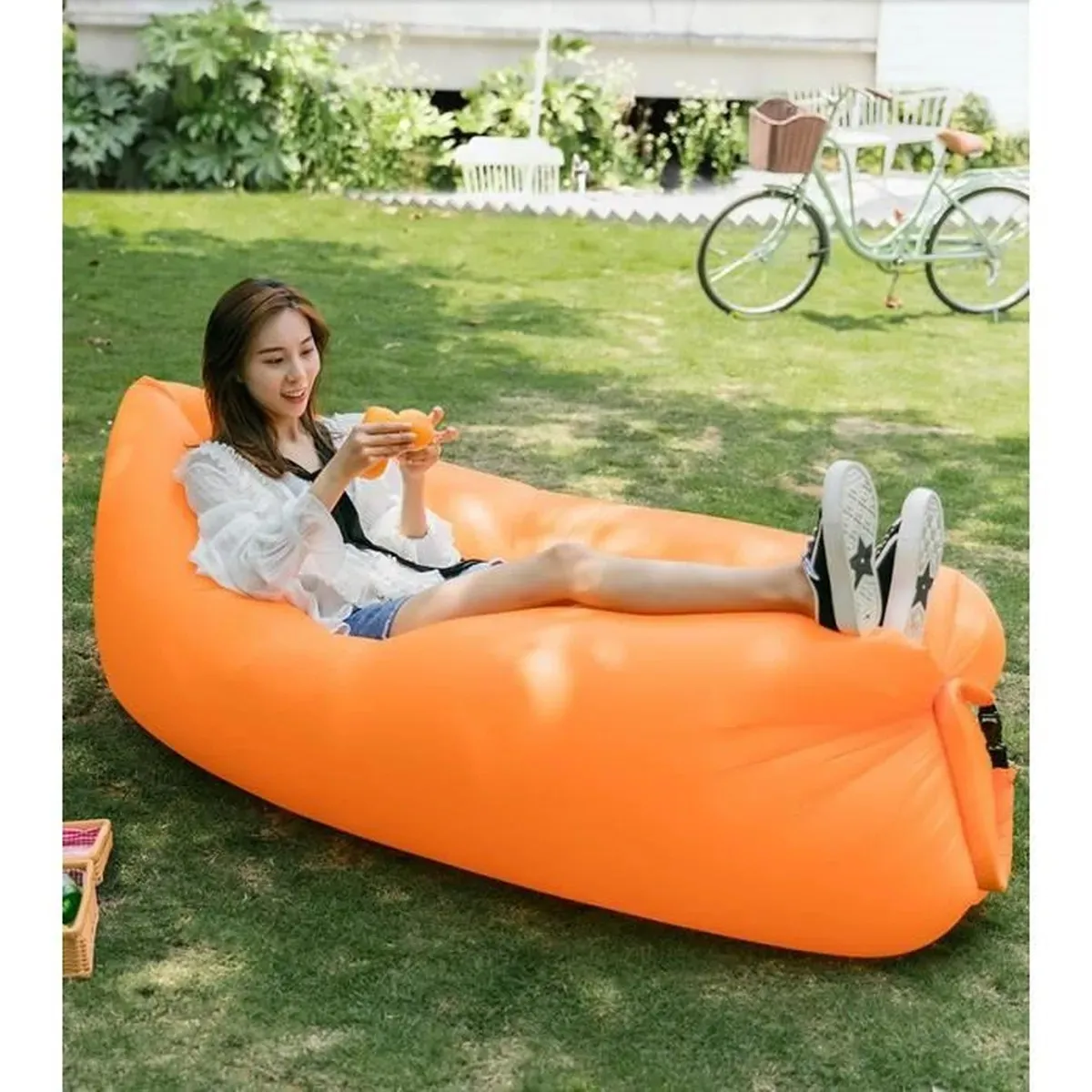 Canapé gonflable léger et stimulant pour l'humeur ultime pour le camping sur la plage