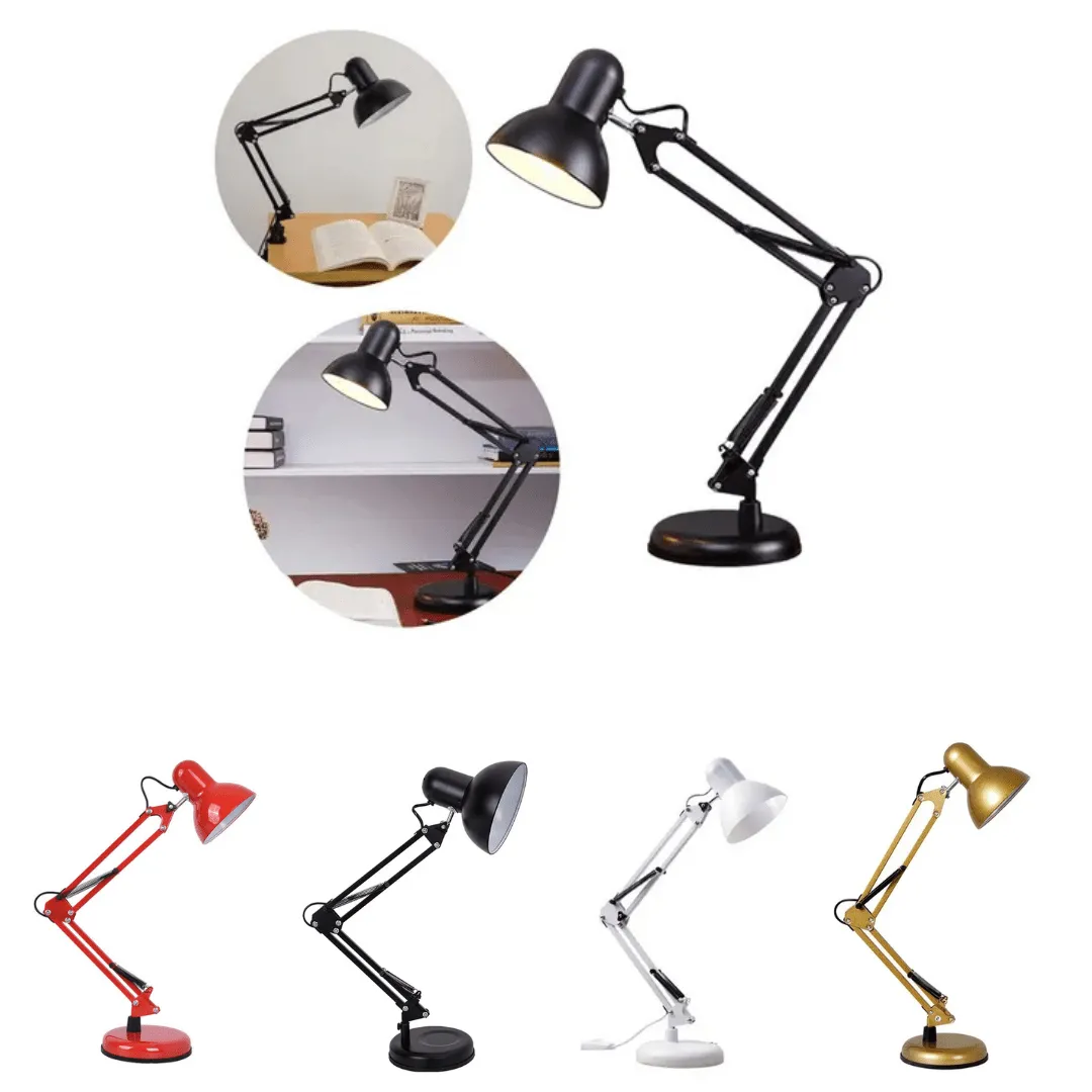 Lampe de Bureau Bras Oscillant Réglable - Éclairage de Travail Polyvalent (colleur aléatoire)