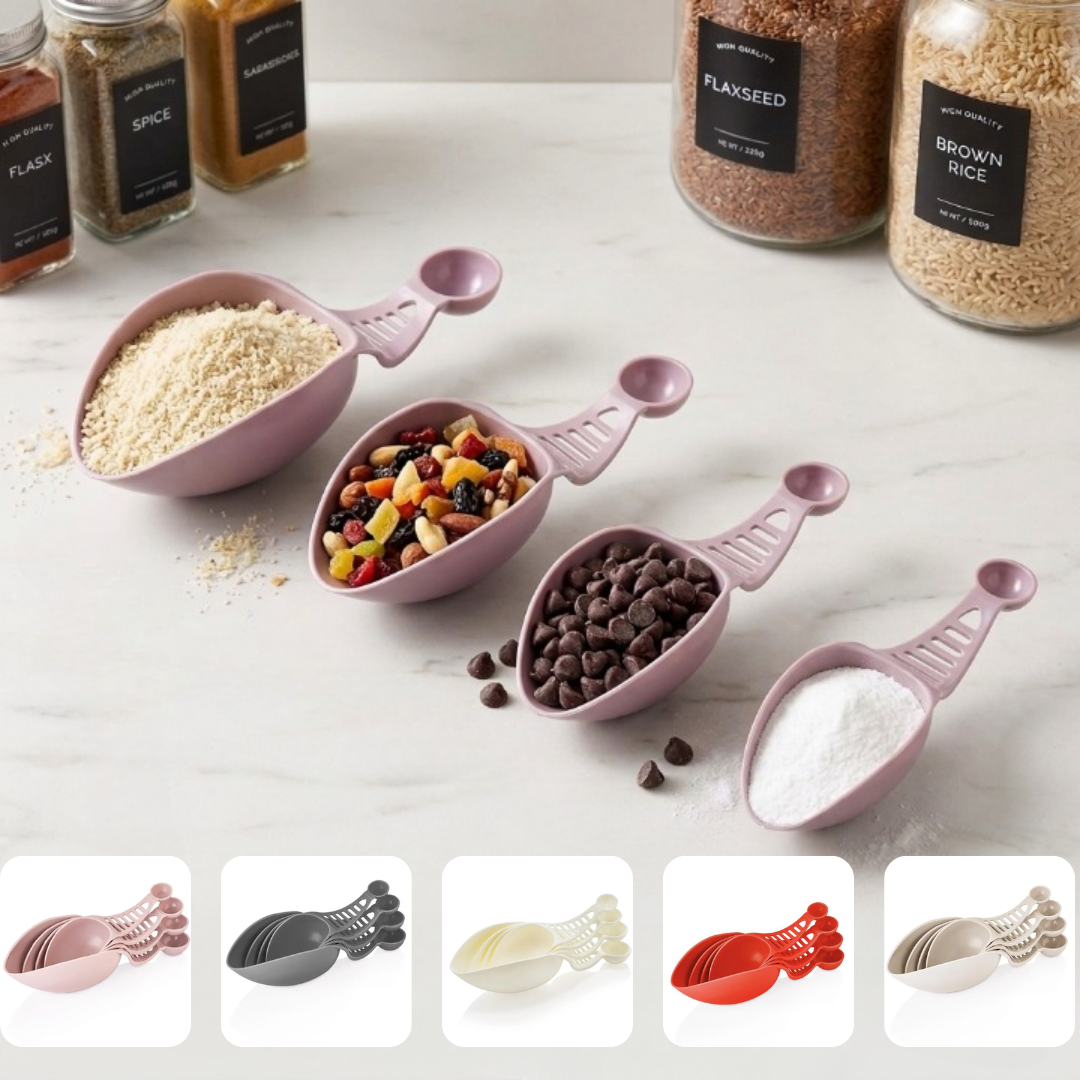 Maîtrisez l'art culinaire avec notre Kit de 4 Pelles de Cuisine de Qualité Supérieure (colleur aléatoire)