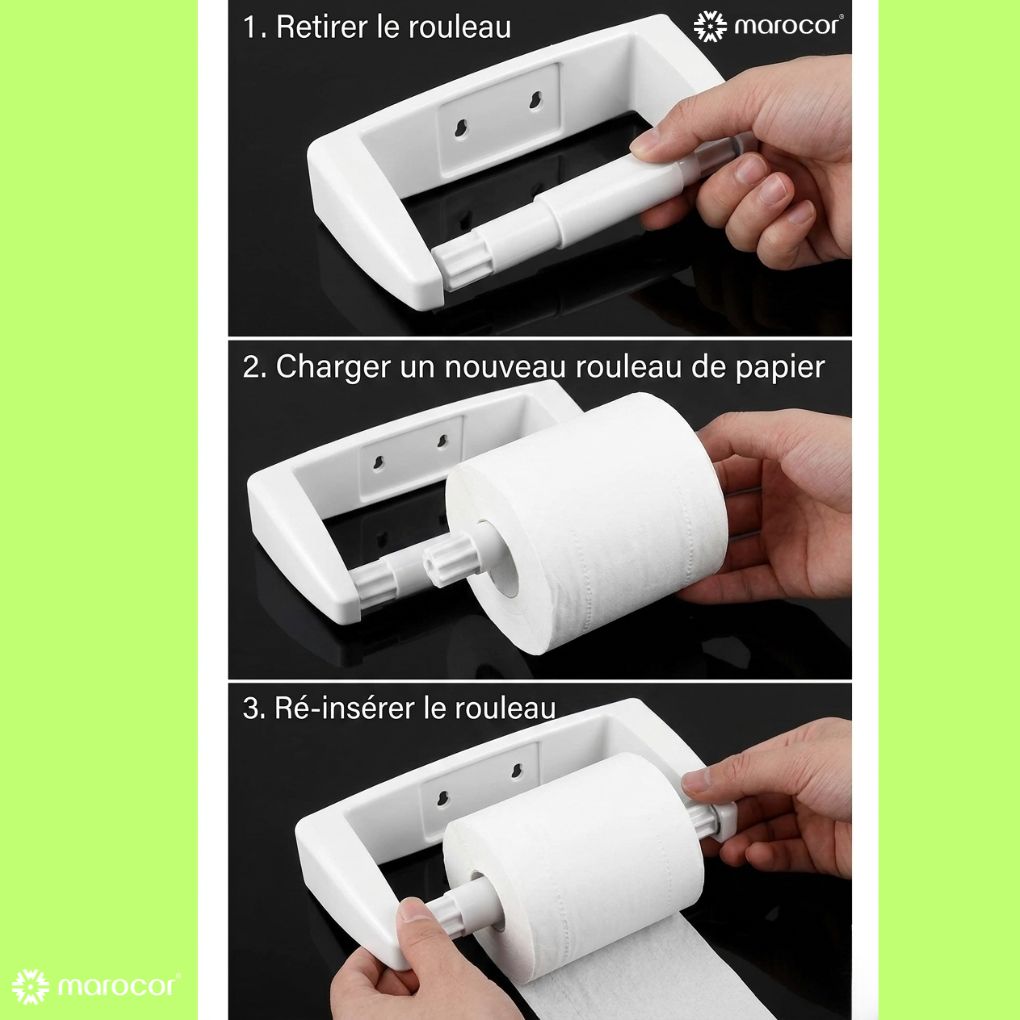 support pour rouleau de papier toilette en plastique