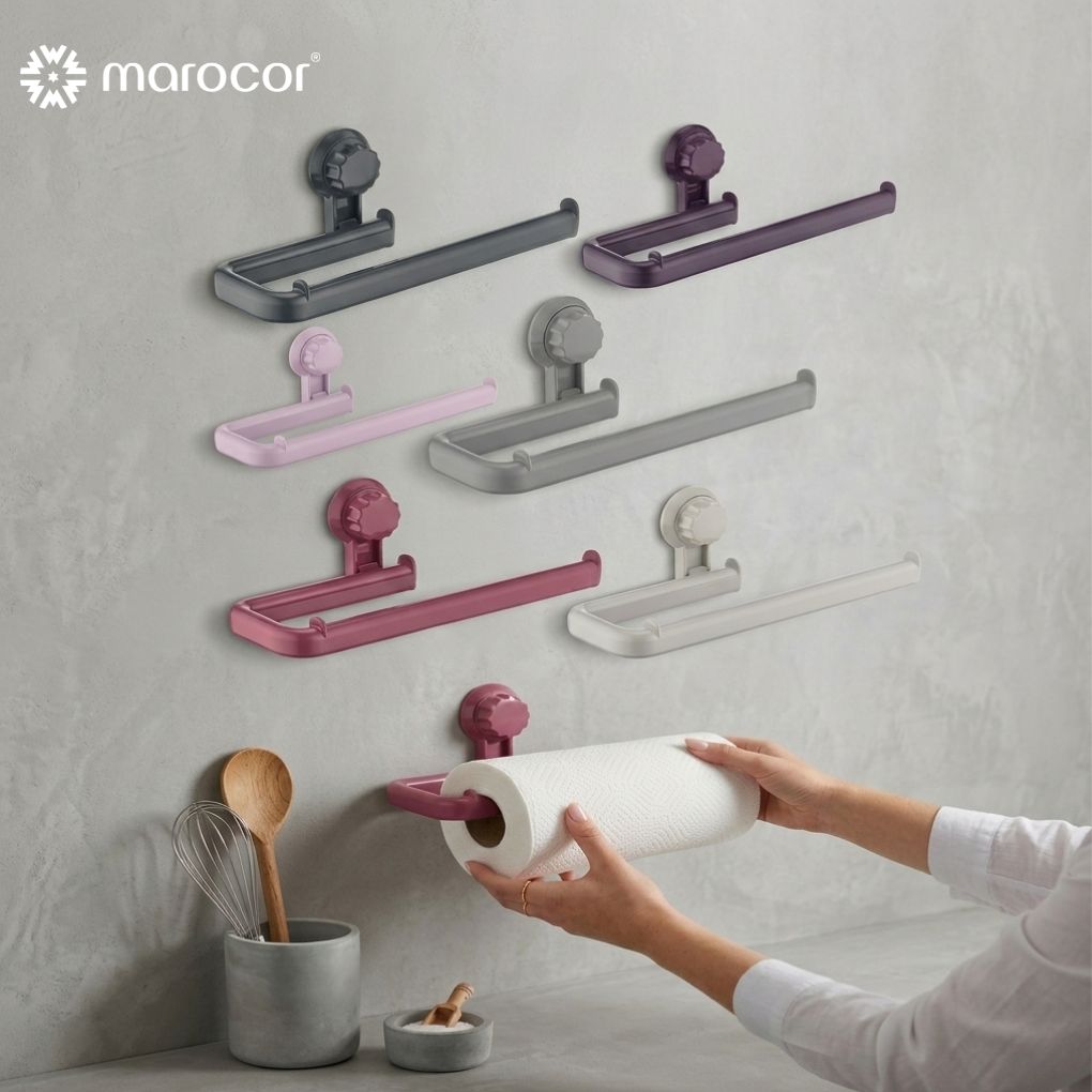 Porte-rouleau de papier cuisine Support de Rangement Mural Multifonction à Ventouse