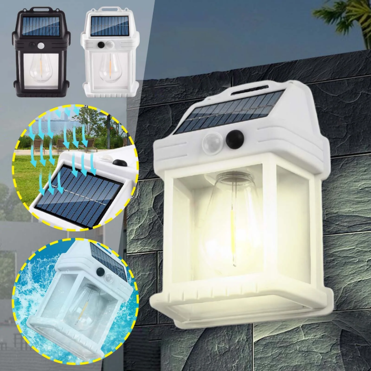 3 pcs Lampes solaires murales extérieures avec détecteur de mouvement, étanches pour porche, patio ou jardin (colleur aléatoire)