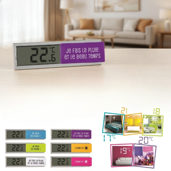 Thermomètre intérieur numérique avec écran d’affichage (colleur aléatoire)