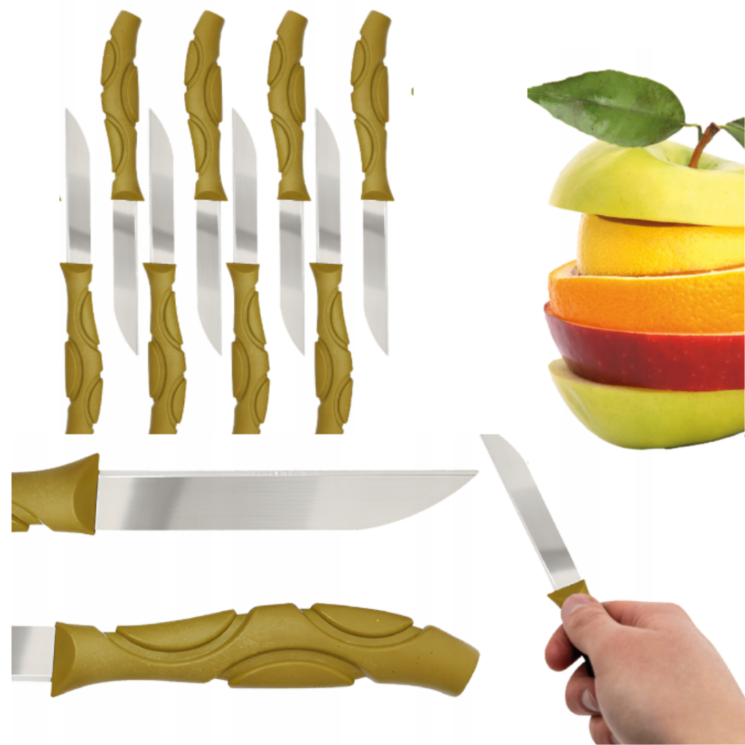 Set de 8 couteaux de cuisine pour découpe de légumes