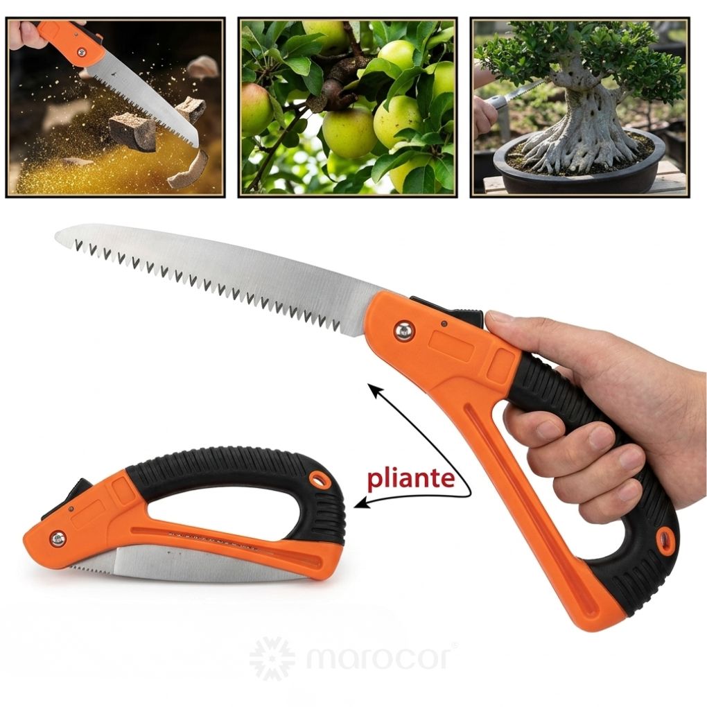 Scie pliante professionnelle pour l'élagage et le jardinage