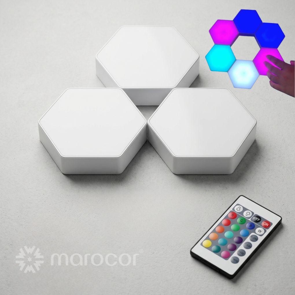 Pack de 3 Veilleuse LED Tactile Applique murale Avec télécommande