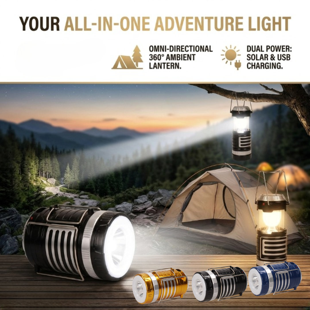 Lanterne solaire portable pour camping et activités en plein air (colleur aléatoire)