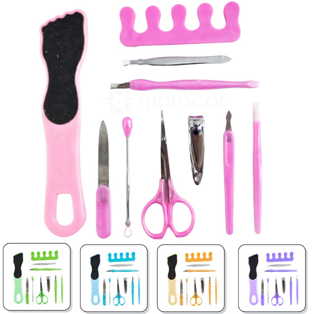 Coffret Manucure et Pédicure 10 Pièces pour des Mains et Pieds Sublimes