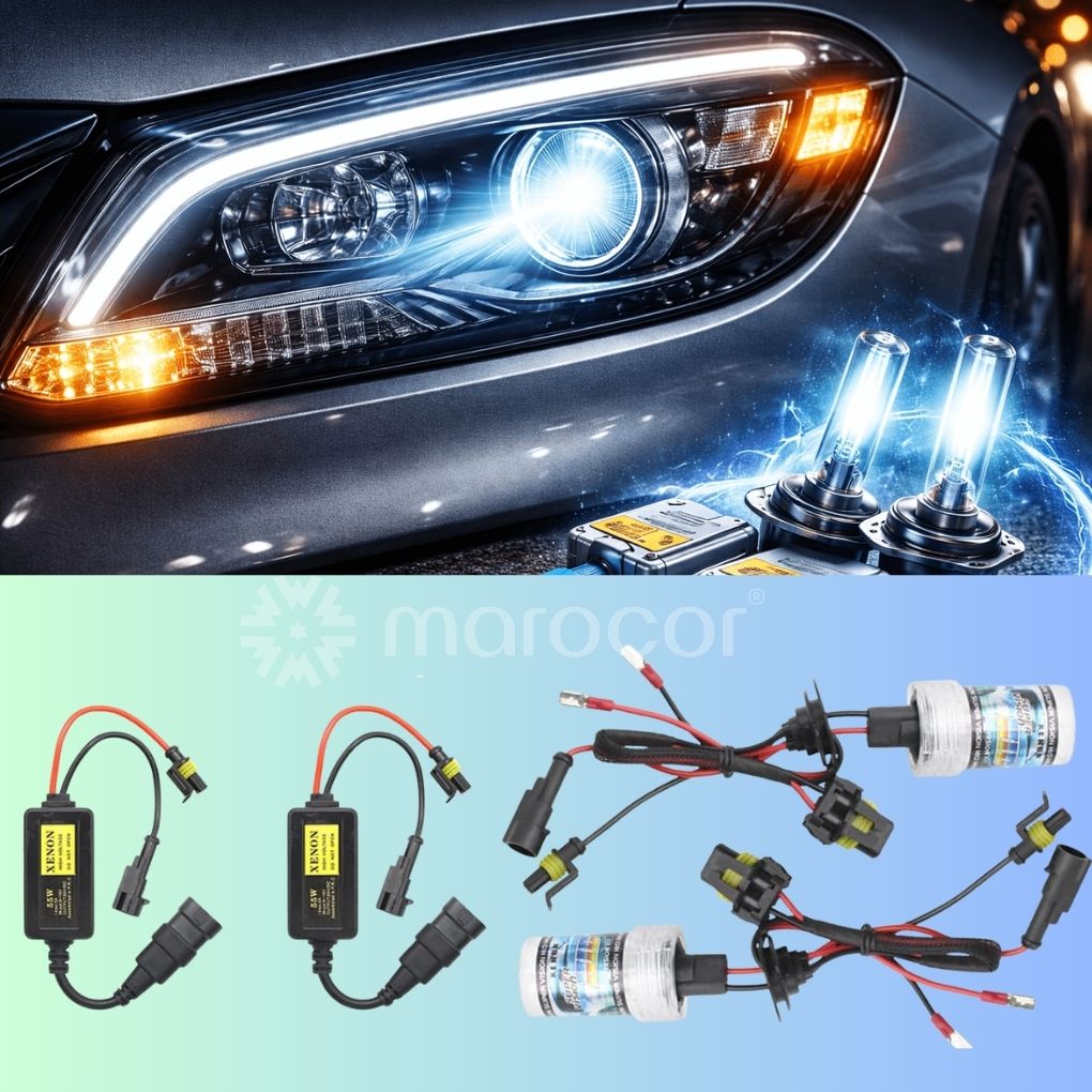 Ensemble de phares avant de voiture LED de 55W xenon et convertisseur HID
