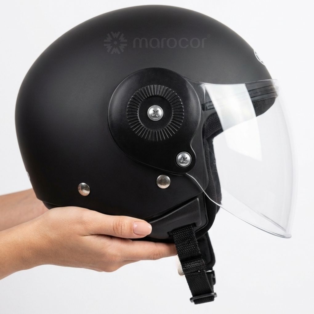 Casque moto Jet Urbain Mat  Alliez Style, Protection et Confort au Quotidien