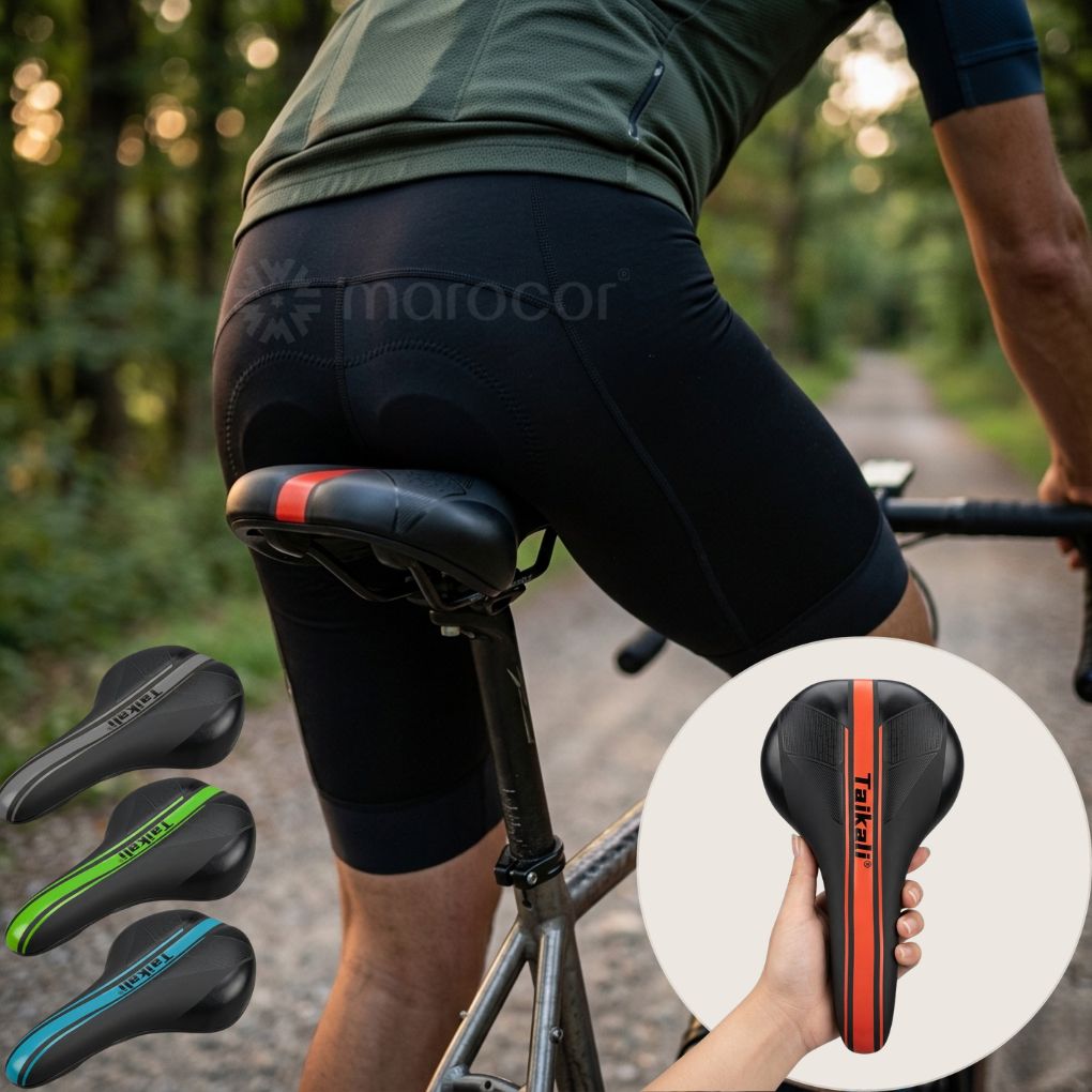 Selle de Vélo de Performance Ergonomique avec Bande d'Accentuation Distinctive