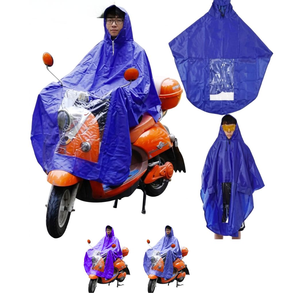Poncho de Pluie Intégral  avec Fenêtre Transparente pour Phare - Protection Totale Contre la Pluie