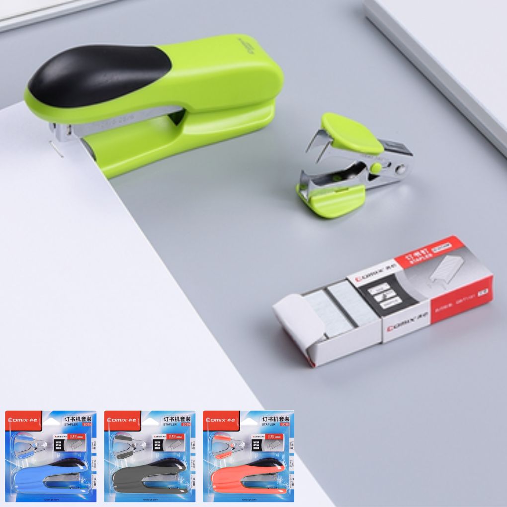 Kit de Bureau 3-en-1 : Agrafeuse, Ôte-agrafes et Recharges