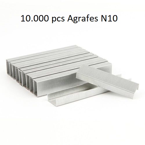 Agrafes Métalliques Boston 24/6 -No.10 - Boîte de 10 000 Unités pour Bureau et Maison