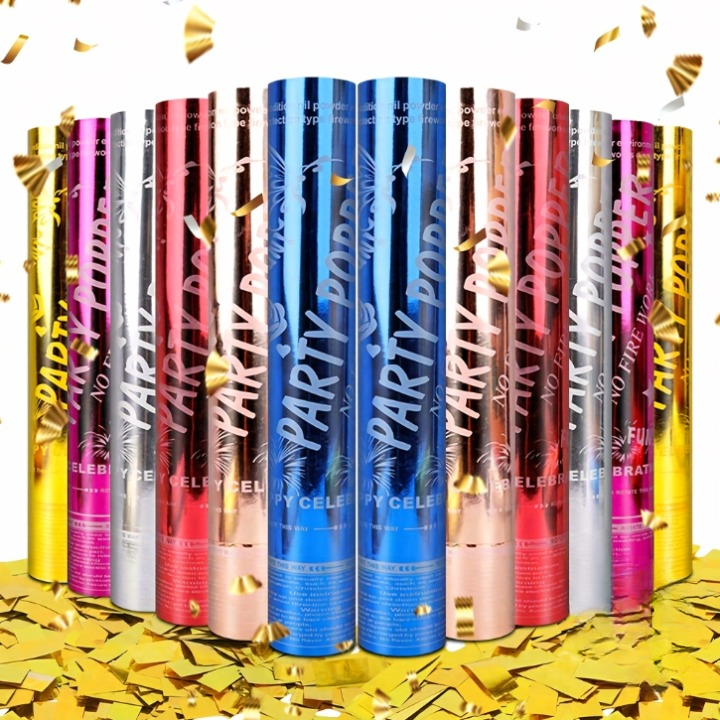 Ensemble de Trois Party Popper pour Anniversaires et Événements (colleur aléatoire)
