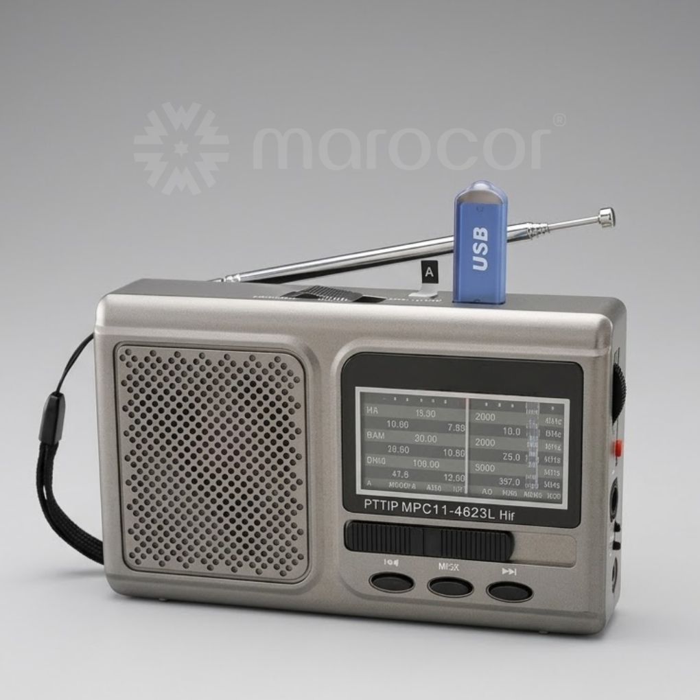 Radio FM/AM/SW Portable Haute Sensibilité - Lecteur MP3 USB & Carte TF avec Antenne Télescopique