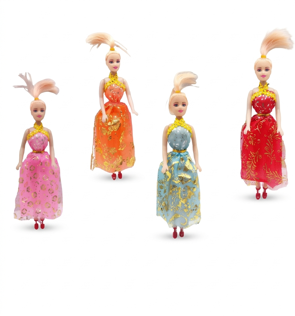 Mini Poupée Blonde en Robe Rouge Une Amie Mignonne à Emporter Partout