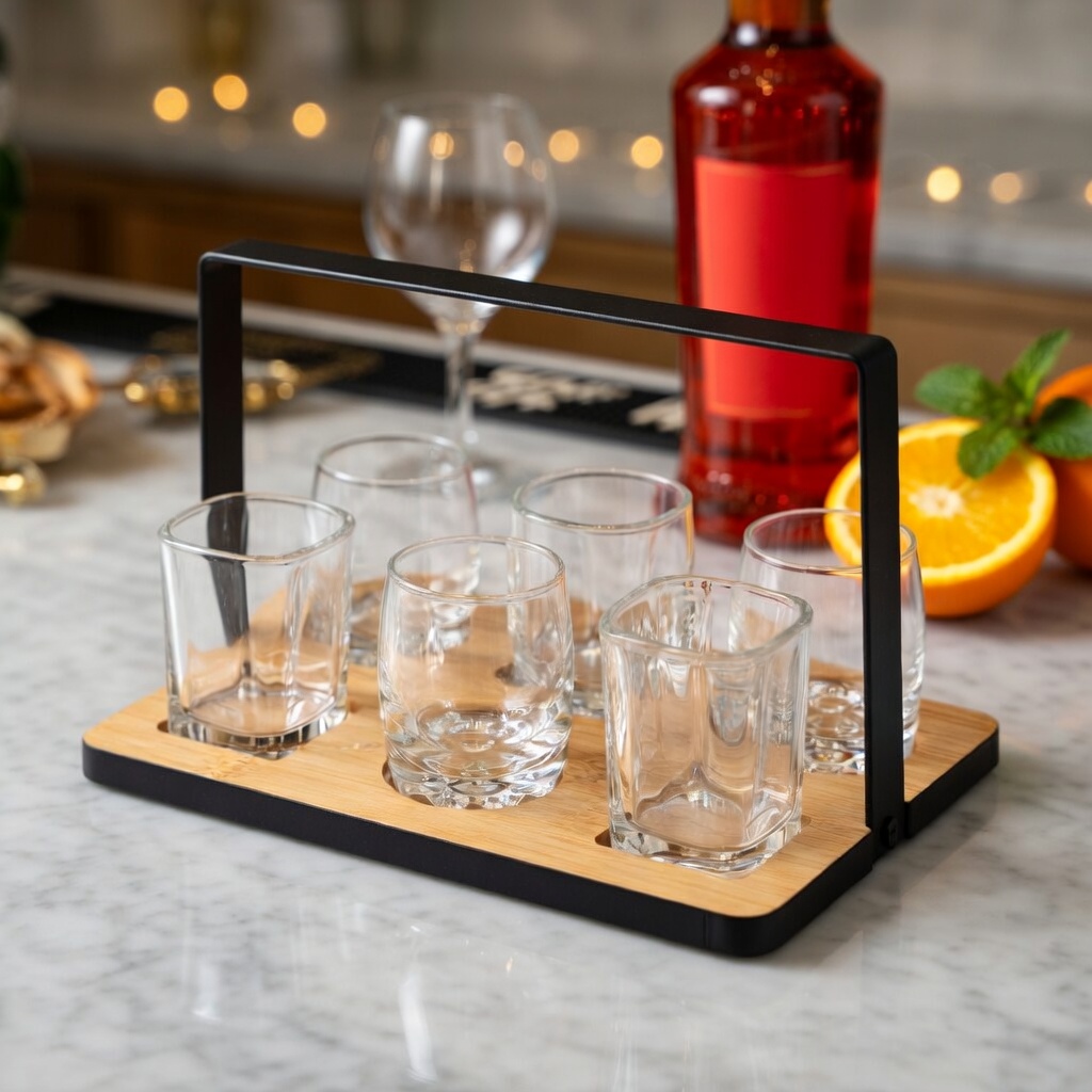 Ensemble de 7 pièces pour service et présentation élégante