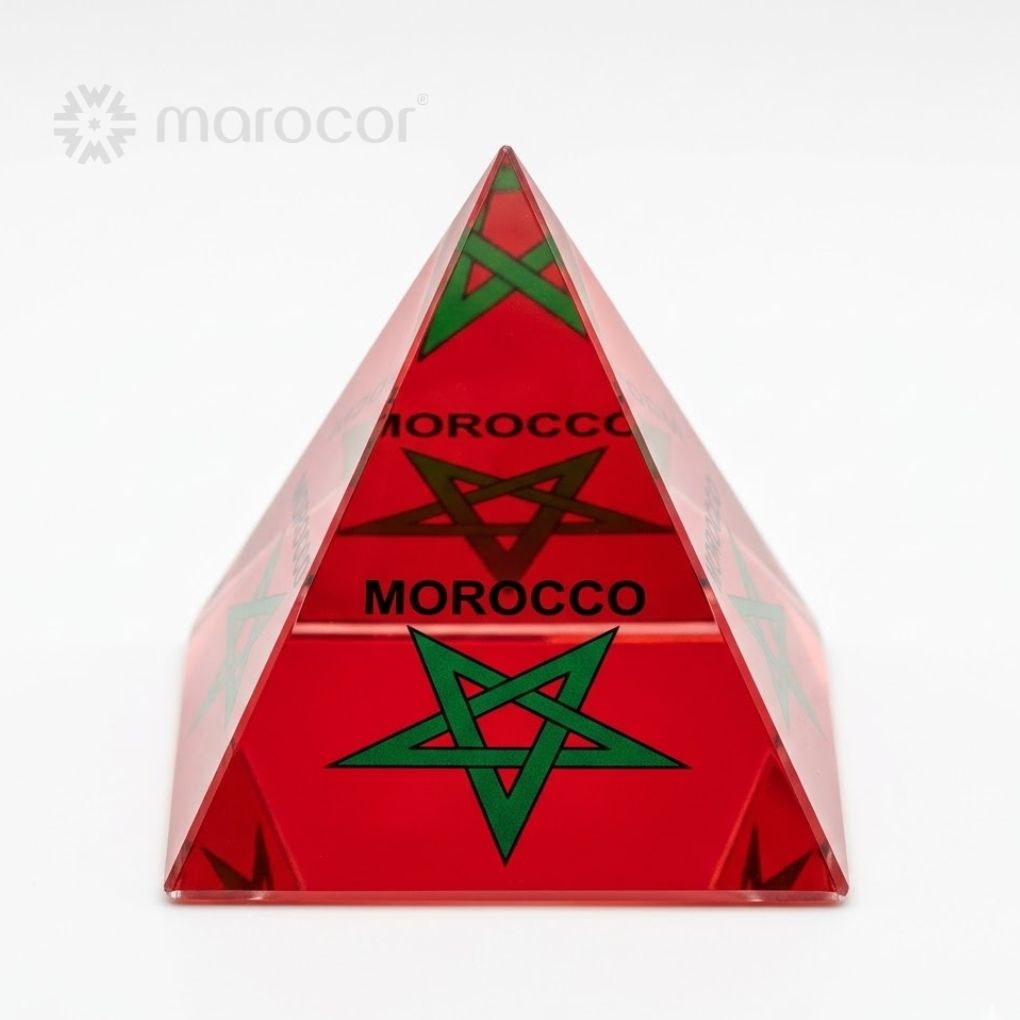 Pyramide de Cristal de Prestige – Emblème National maroc