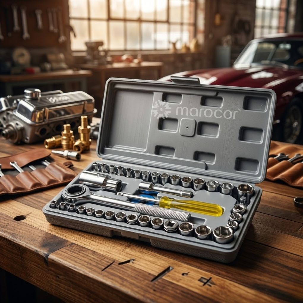 Coffret de Douilles et Cliquets Professionnel - Kit d'Outils Mécaniques Complet