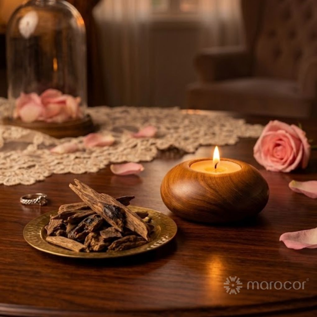 L'Élégance de l'Orient : Bougie de Création en Bois thuya Naturel