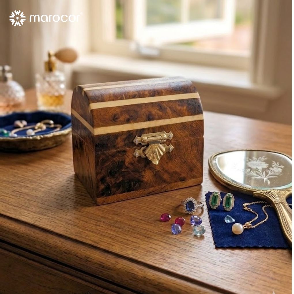 Coffret Artisanal en Bois de Thuya – Écrin de Luxe Fait Main