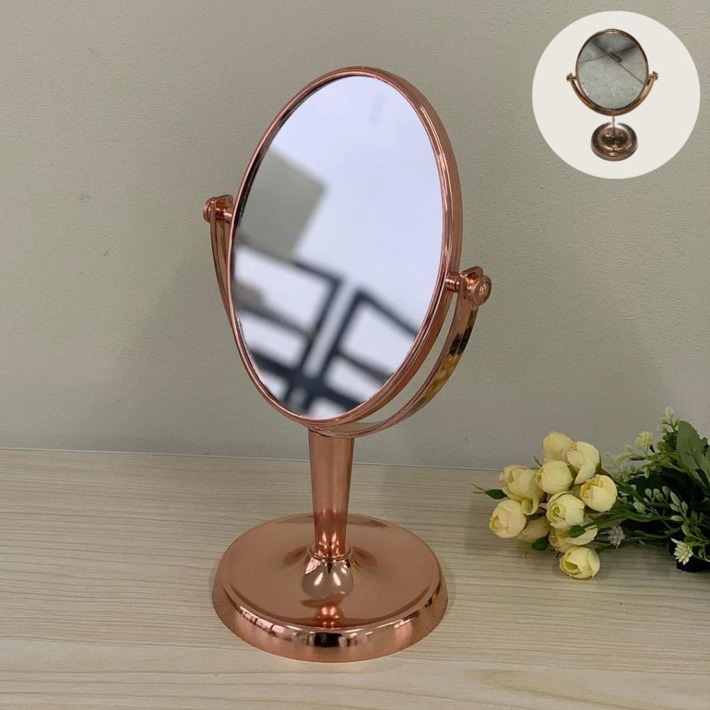 Miroir de Maquillage Double Face Orientable à 360° – Finition  Élégante