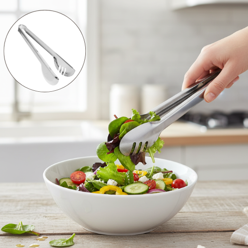 Pinces de cuisine polyvalentes en acier inoxydable pour servir et cuire pâtes, salades, viandes et légumes