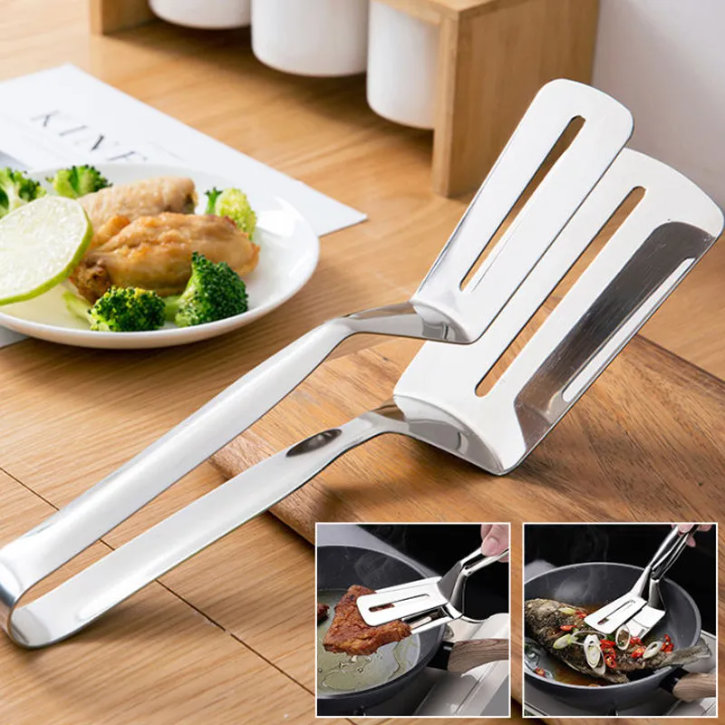 Pince multifonction en acier inoxydable pour cuisson, grillades et manipulation des aliments