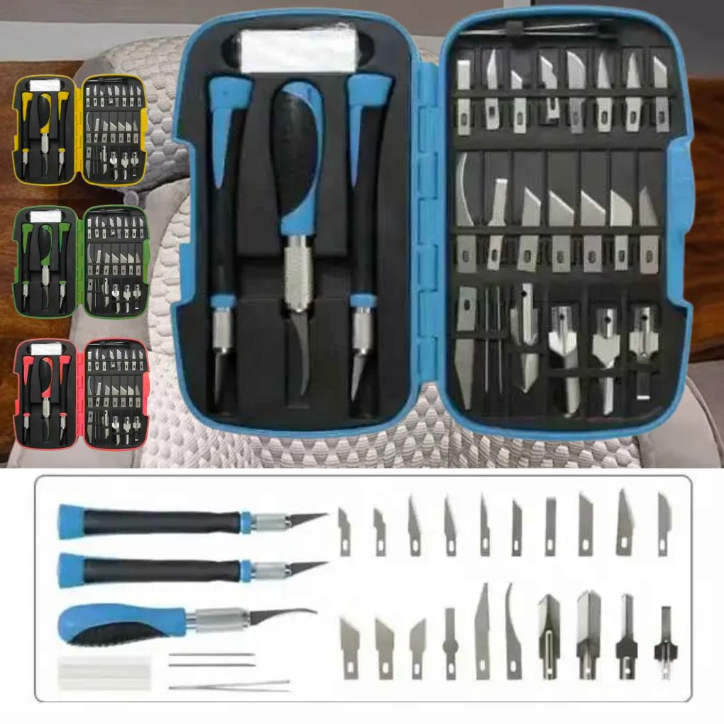 Couteau de Sculpture Revêtu de Caoutchouc Outil Polyvalent pour les Passionnés d'Art