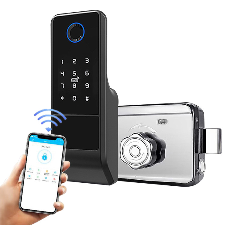 Serrure de porte intelligente Serrure De Porte À Empreintes Digitales, Tuya Extérieur