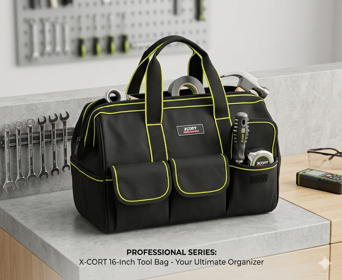 Sac à Outils Professionnel X-CORT - 16 Pouces Haute Résistance