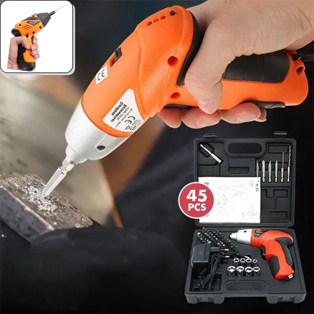 Simplicité sans fil Tournevis Électrique Rechargeable pour tous vos Projets Domestiques