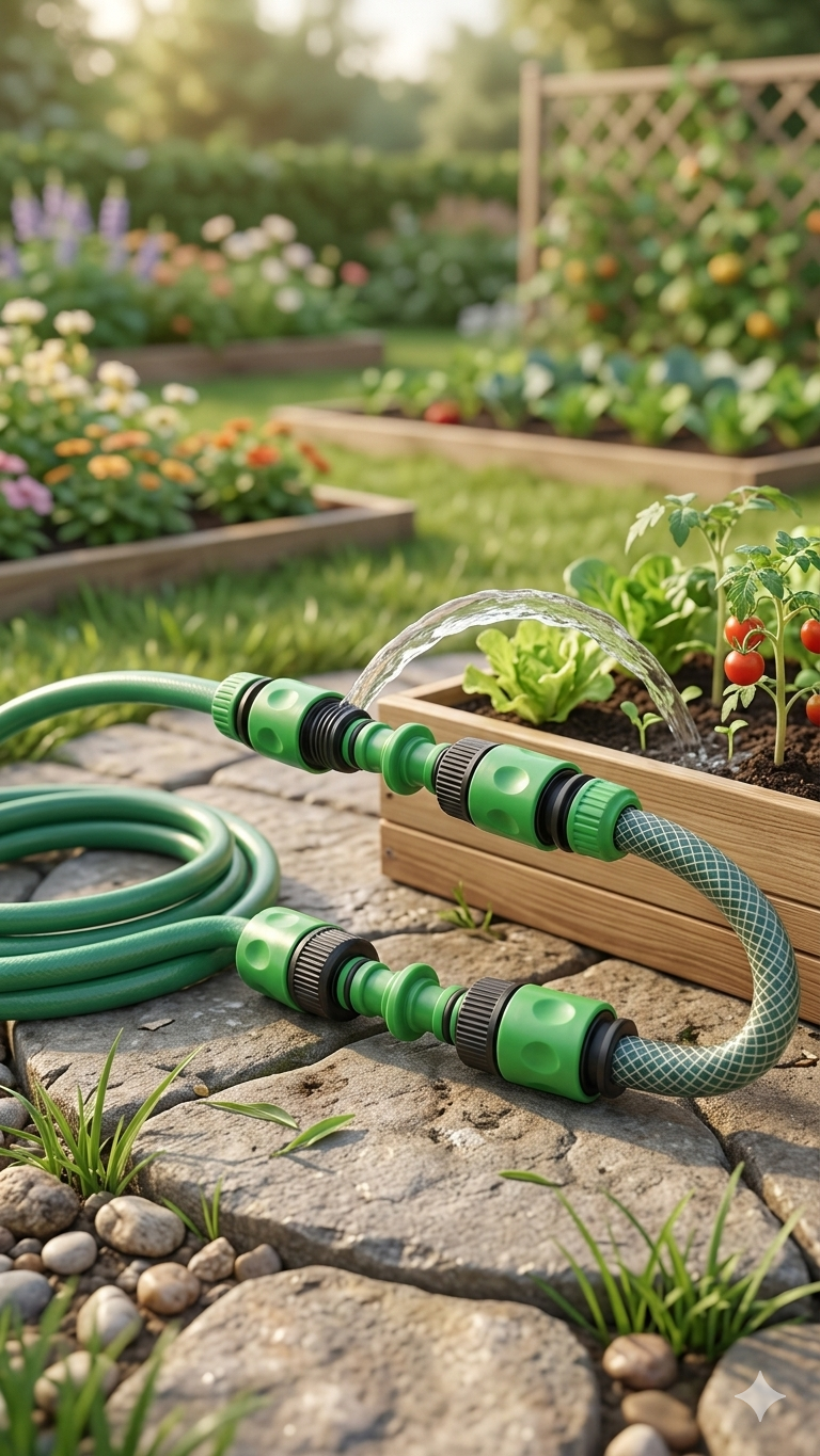 Kit de Raccords Rapides pour Tuyau d'Arrosage – Système "Garden Sprinklers" Simplifiez vos connexions d'arrosage avec efficacité et étanchéité