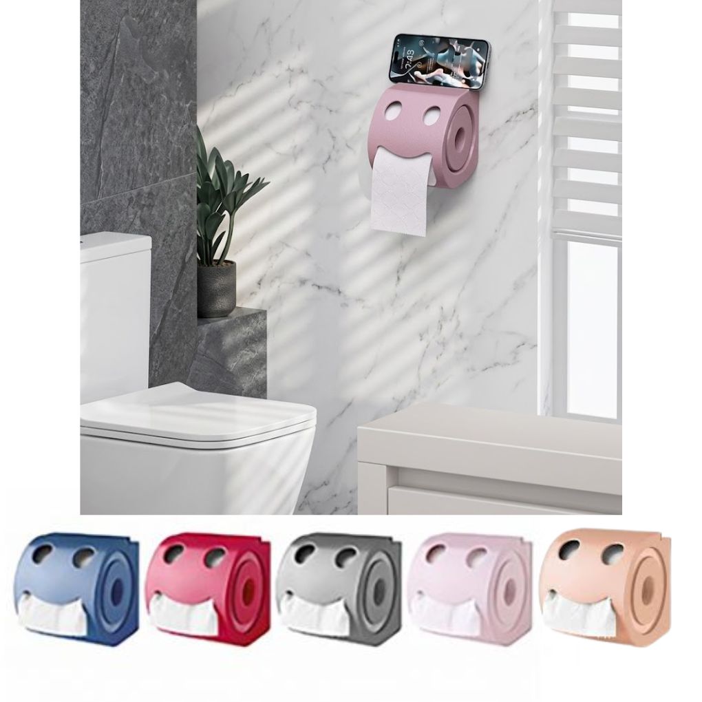 Porte-papier hygiénique en plastique pour toilette WC