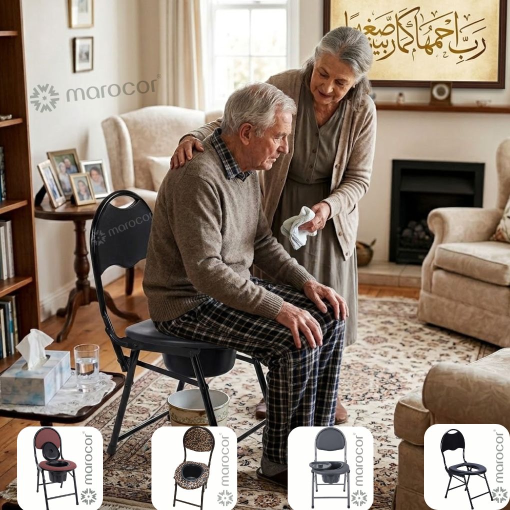 Chaise Siège Toilette Pliable pour Personnes Âgées